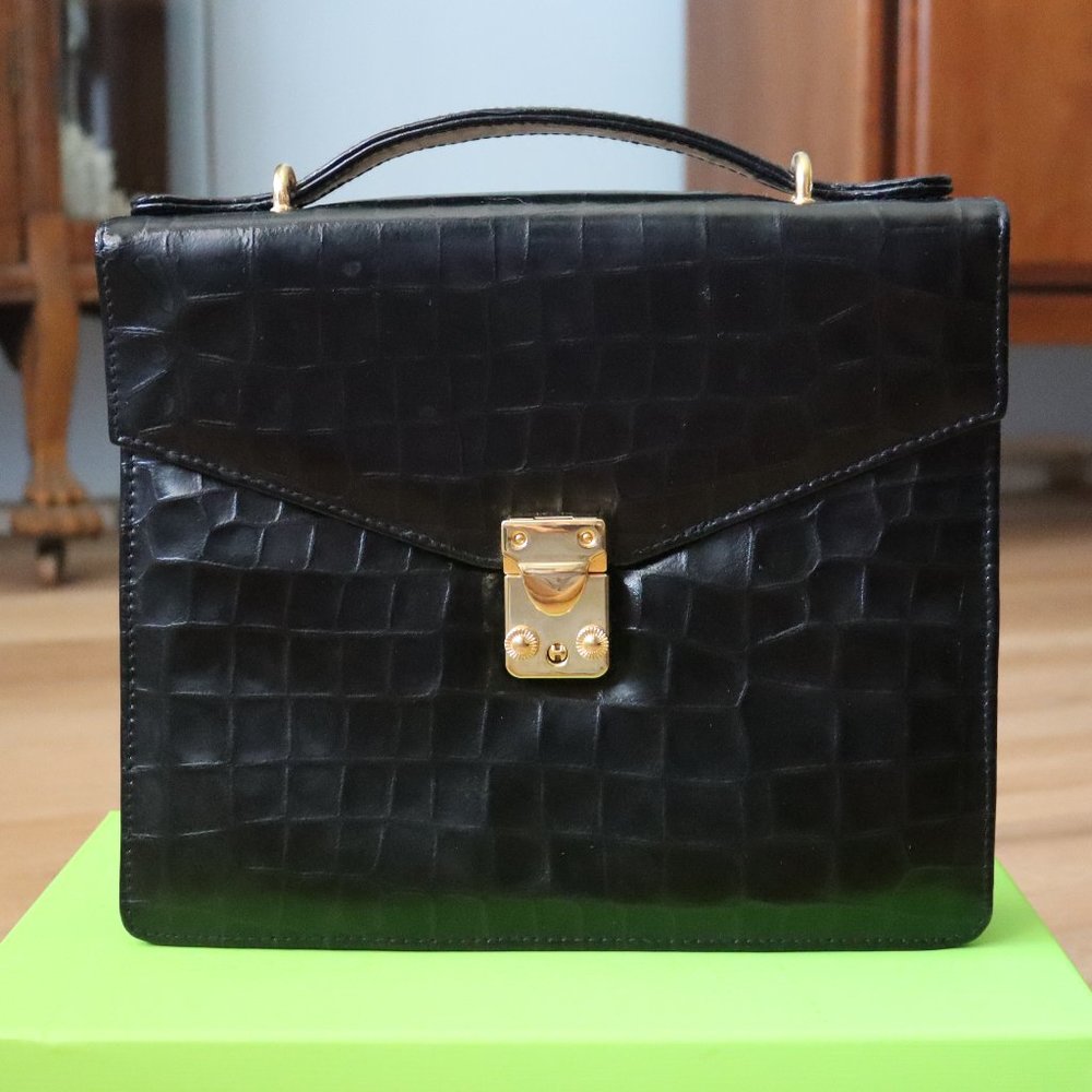 Vintage Fred Hayman BH Patent Leather Satchel With Removable Strap - Picture 2 of 16